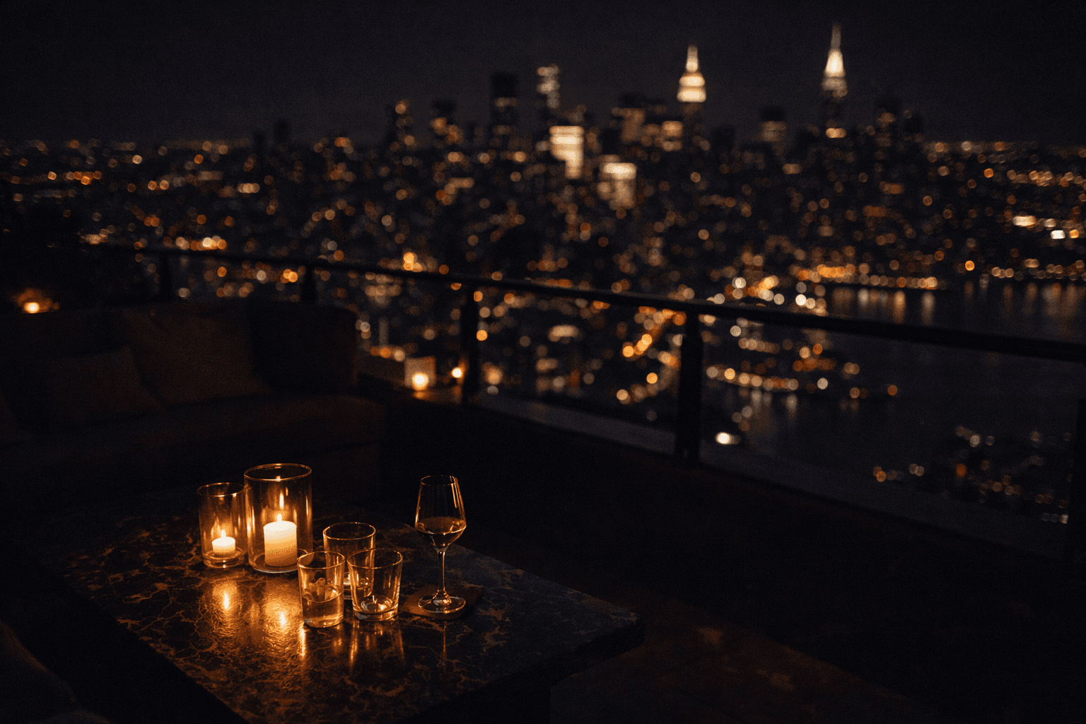Midnight candles